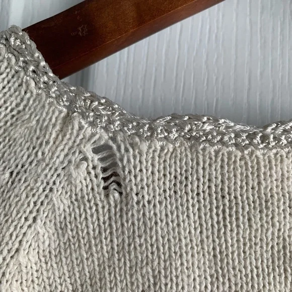 Dressbarn Vintage Cream Floral Embroidered eyelet cardigan - Picture 10 of 12